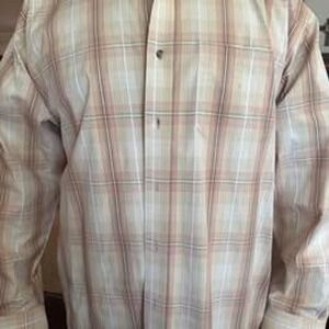 Dress Shirt, Ariat XXL Brown Plaid Long Sleeve Button Up Western Cowboy Workwear